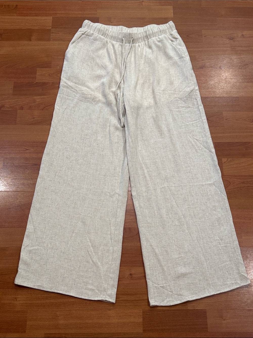 NWT Baltic Born Sparrow Light Cream Wide Leg Linen Blend Pants